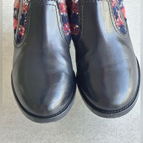 CHANEL 2017 Lambskin & Tweed Pattern Ankle Black Boots Size 40 - Picture 8 of 14